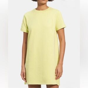 Theory Spring Terry T-Shirt Dress Key Lime Green XS